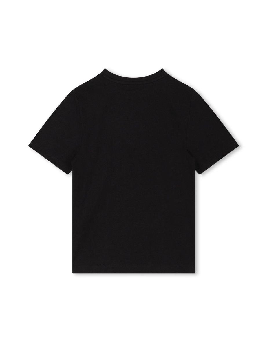 Hugo Boss Boys Large Box Logo Short Sleeve T-shirt Black - 1