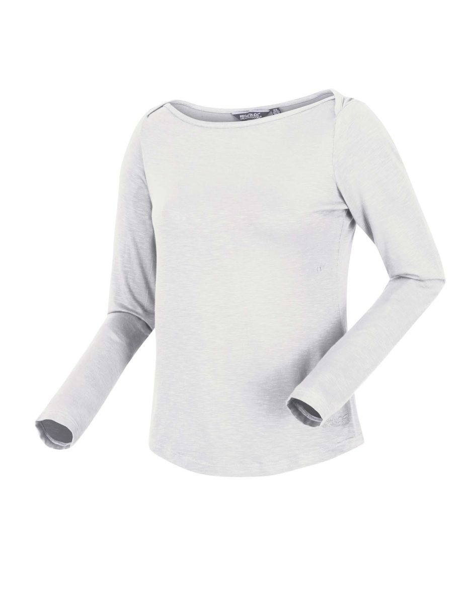 Women's Regatta Lakeisha Boat Neck Long Sleeve Top in White