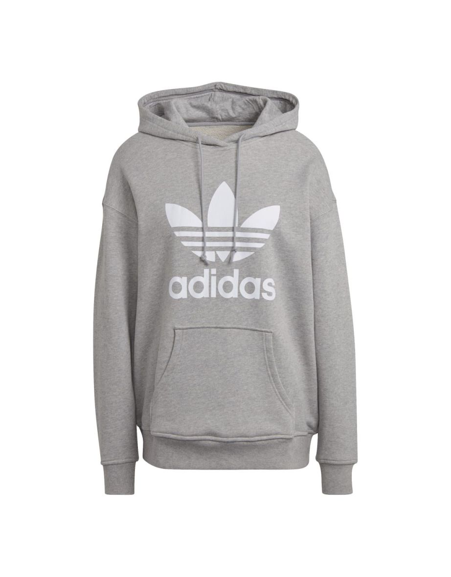 Shop Women s adidas Originals Adicolor Trefoil Hoodie in Grey Online in Bahrain VogaCloset