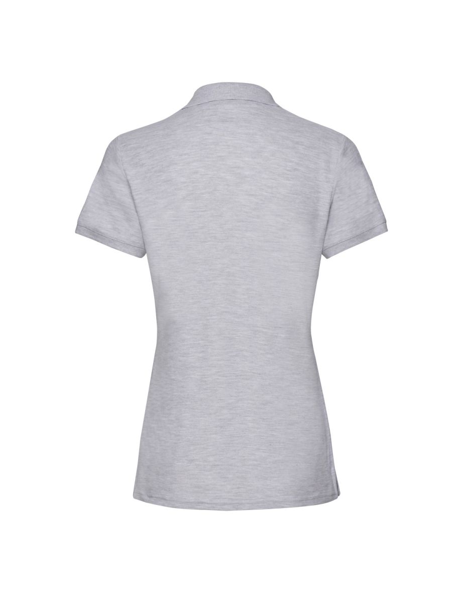 Fruit Of The Loom Ladies Lady-Fit Premium Short Sleeve Polo Shirt - Athletic Heather Grey - 1