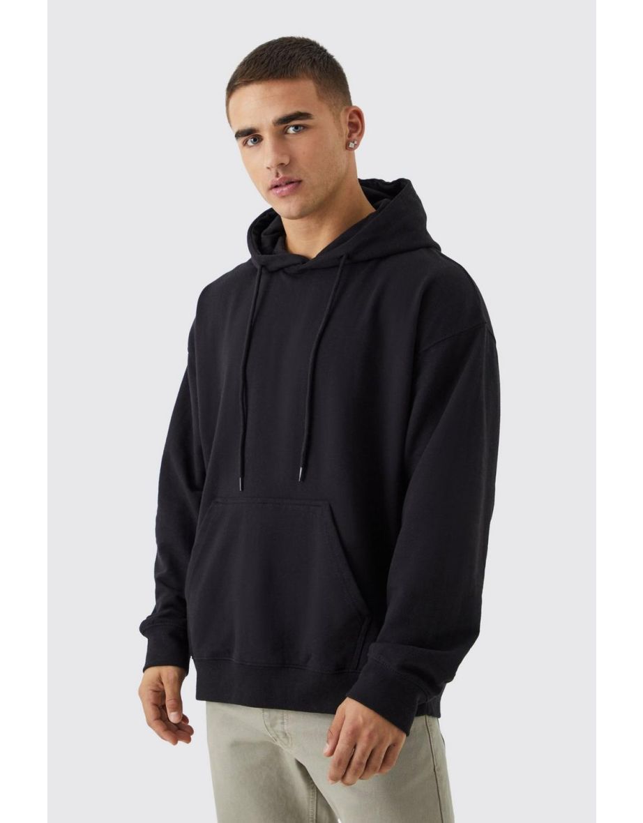 Oversized Pour Homme Wolves Graphic Hoodie - black - 2