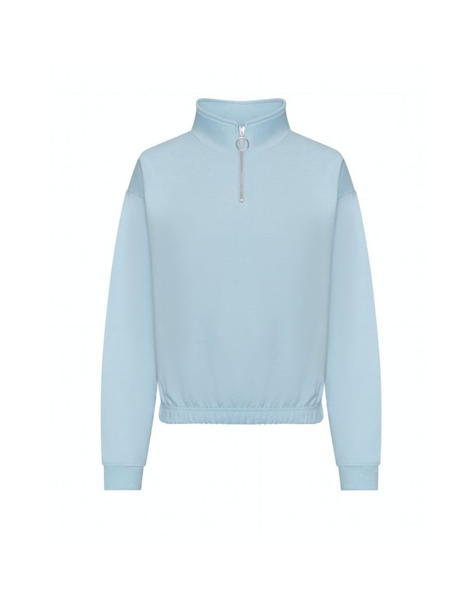 Awdis Womens/Ladies Just Hoods Crop Sweatshirt - Sky Blue