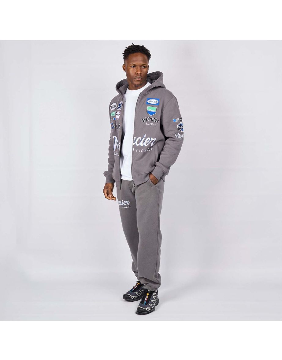 Men's Mercier International Zip Hoodie in Grey - 4