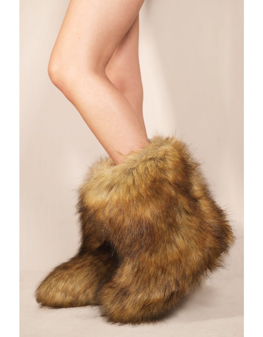 Fluffy hotsell ankle boots