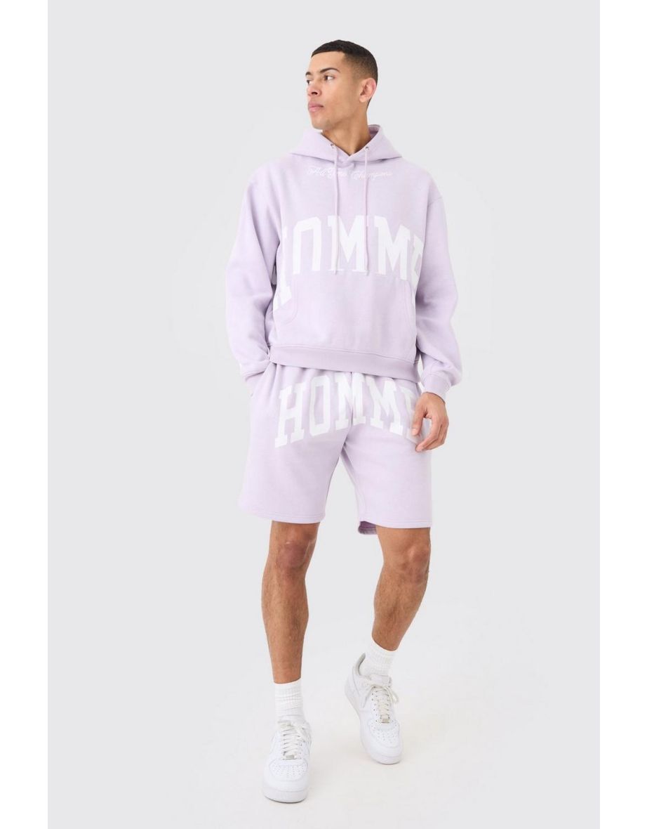 Hoodie and shorts tracksuit sale