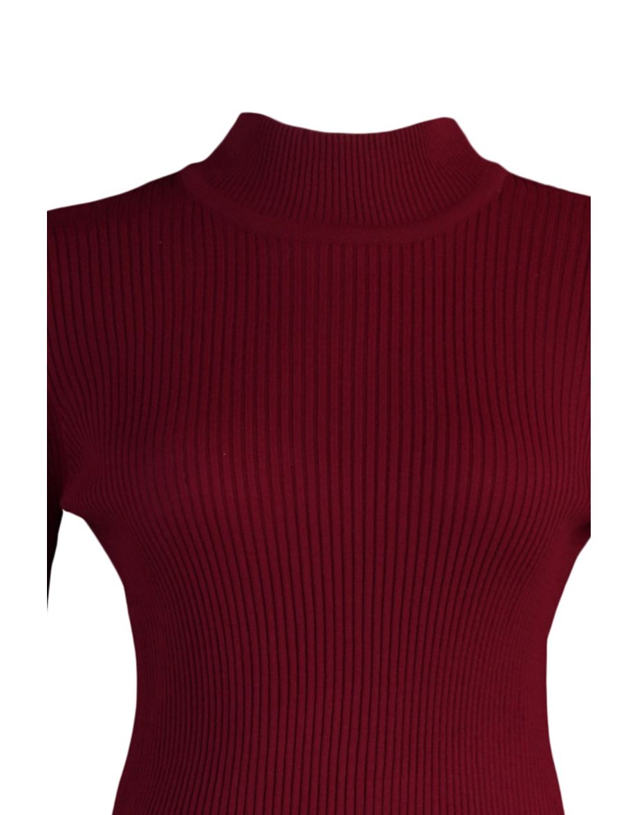 Plus Size Sweater - Burgundy - Regular fit - 7