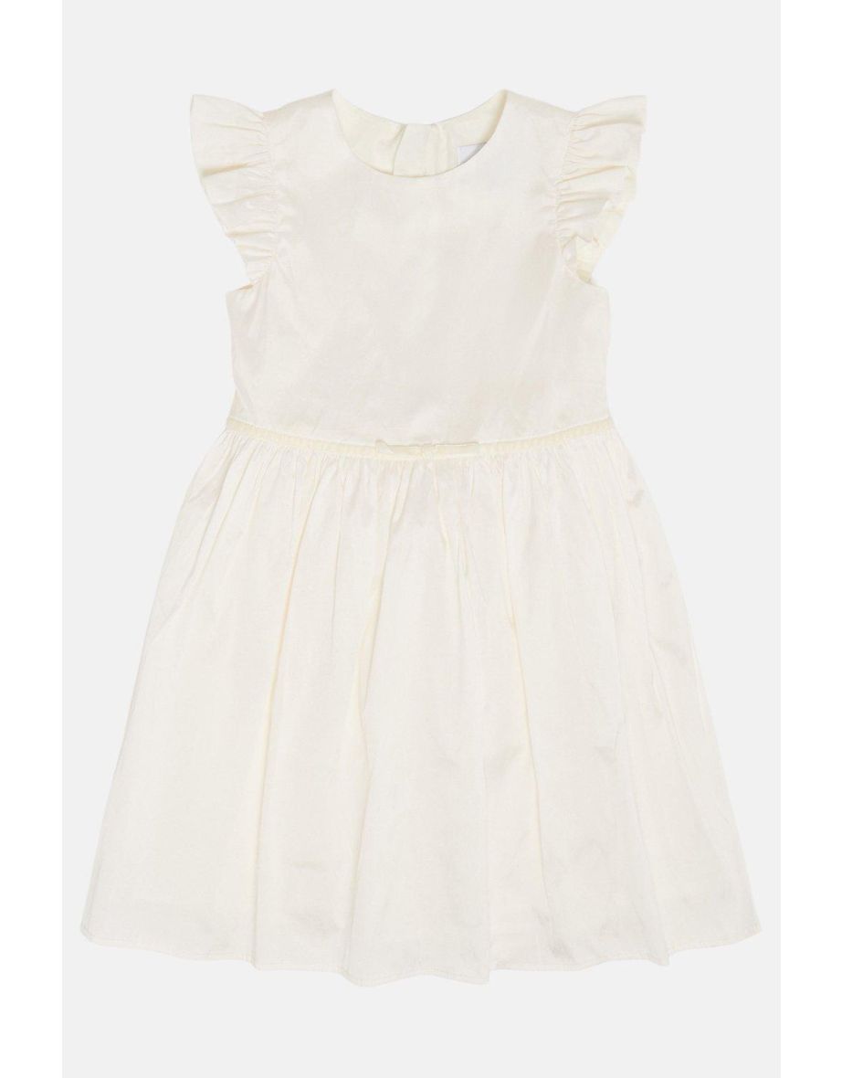 Girls Frill Sleeve Taffeta Dress - 2