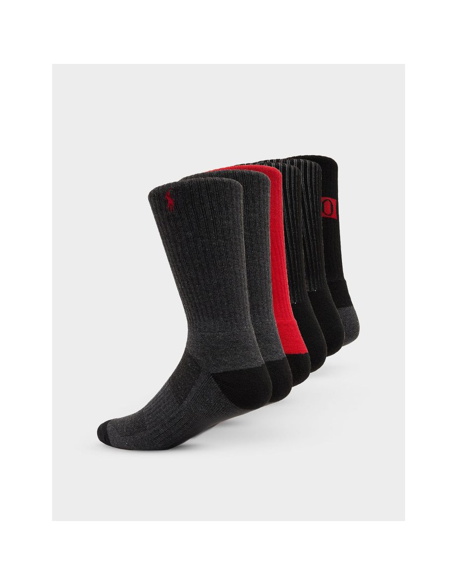 Men's Ralph Lauren Polo Sock 6 Pack in Black - 1
