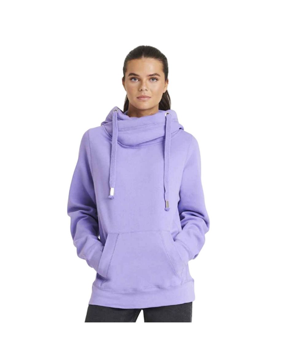 AWDis Hoods Mens Cross Neck Hoodie - Digital Lavender - 2