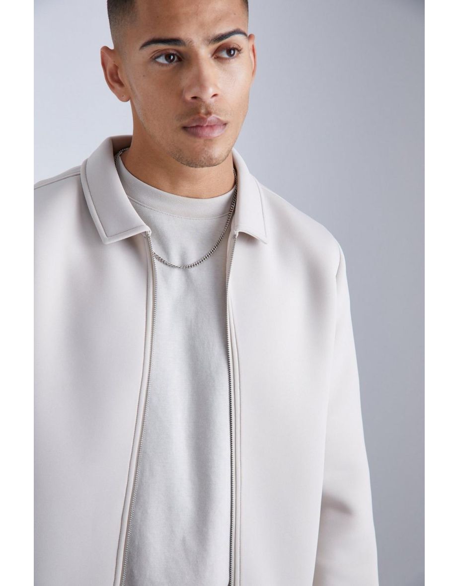 Bonded Scuba Harrington Jacket - stone - 2