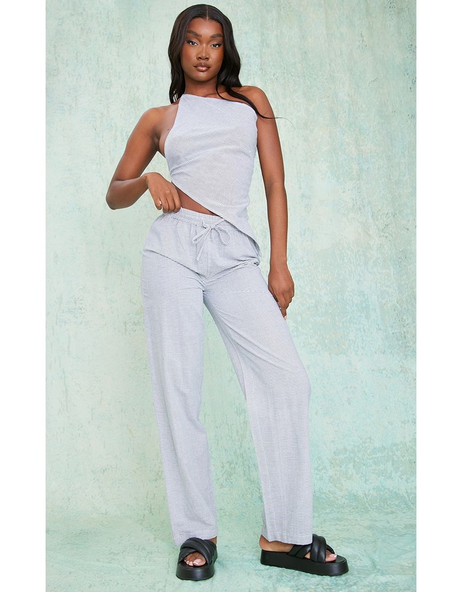 Tokito Co-Ord Pinstripe Wide Leg Pants In Stone | MYER