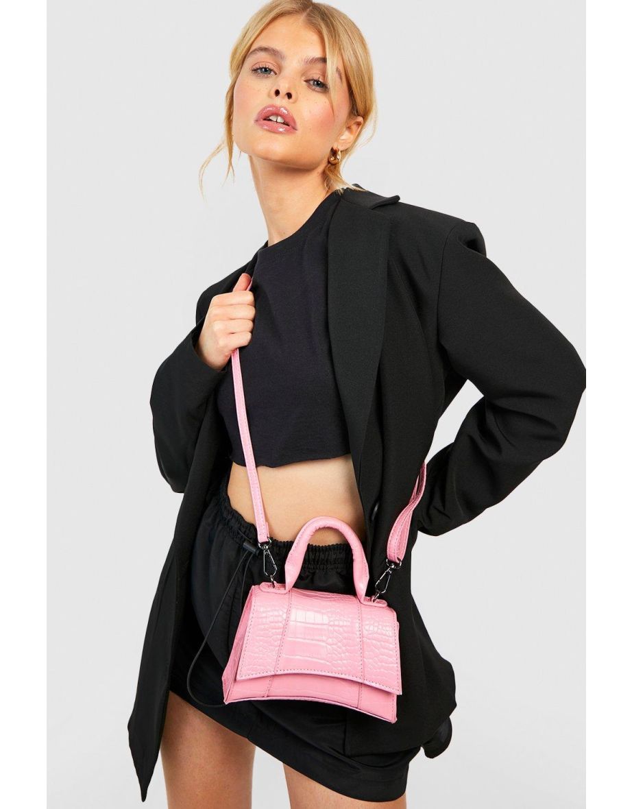 Pink discount croc bag