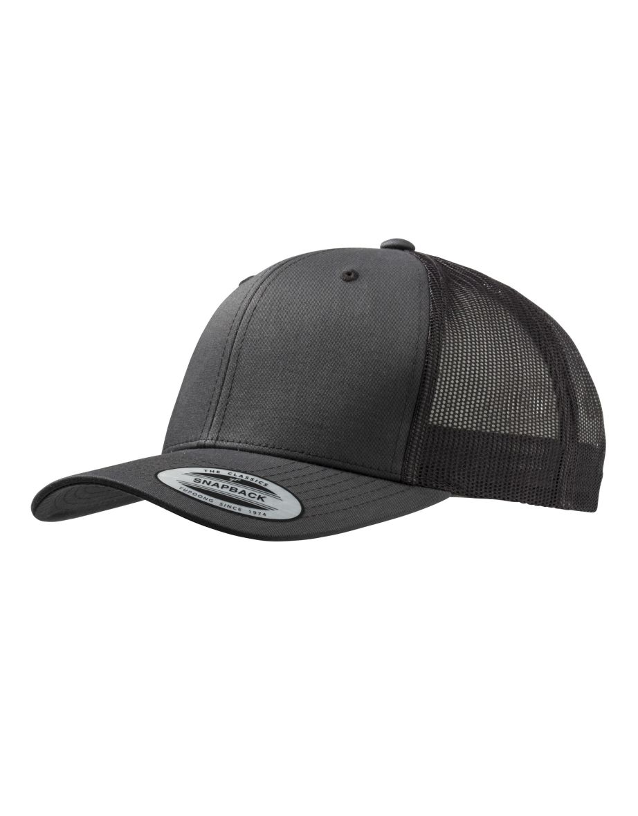 Yupoong Flexfit Retro Snapback Trucker Cap - DK GRY
