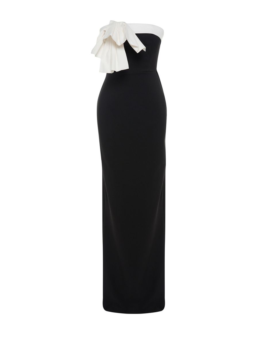 Multi-color Strapless Column Maxi Dress - Shift - 7