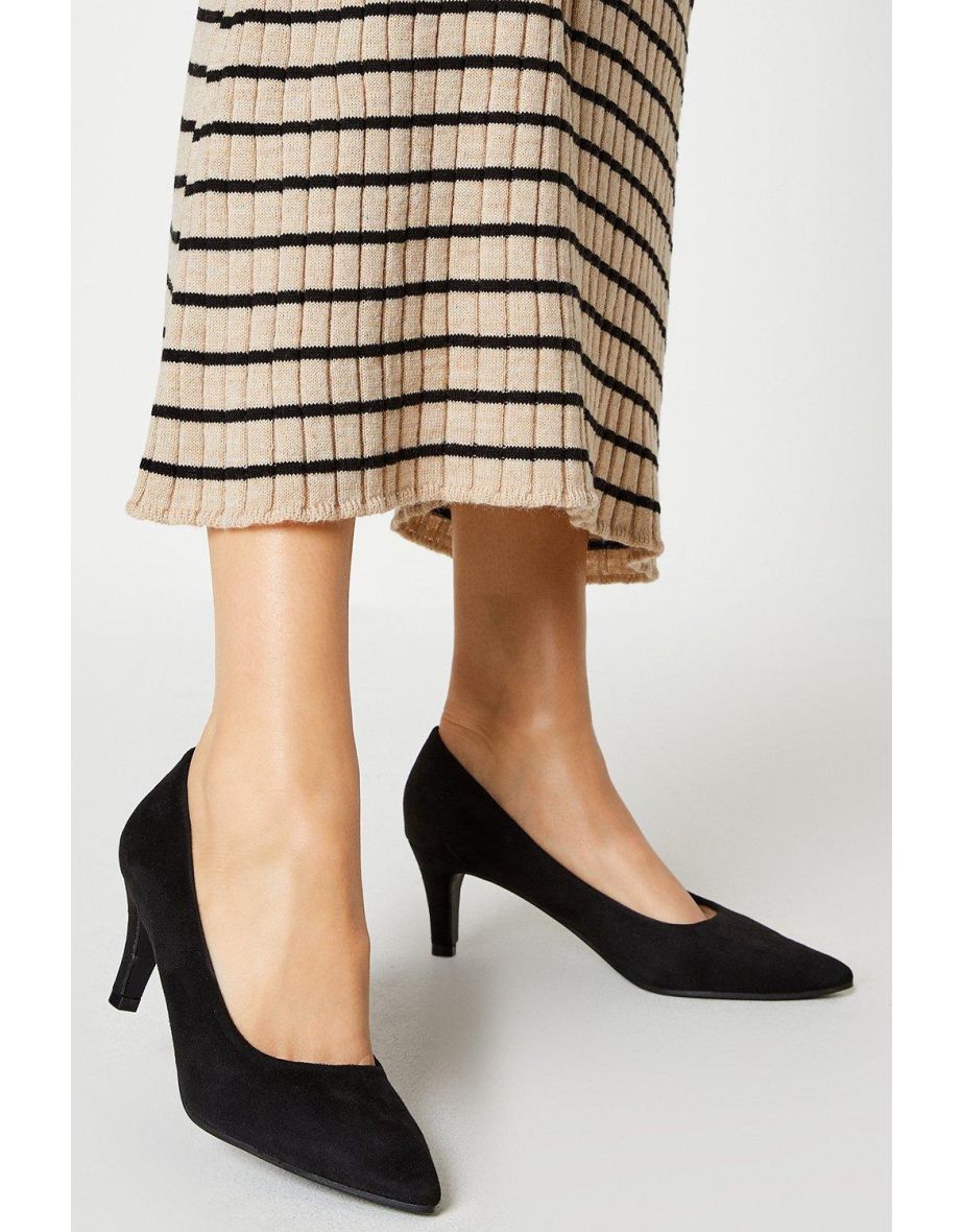 Dora Kitten Heel Court Shoes
