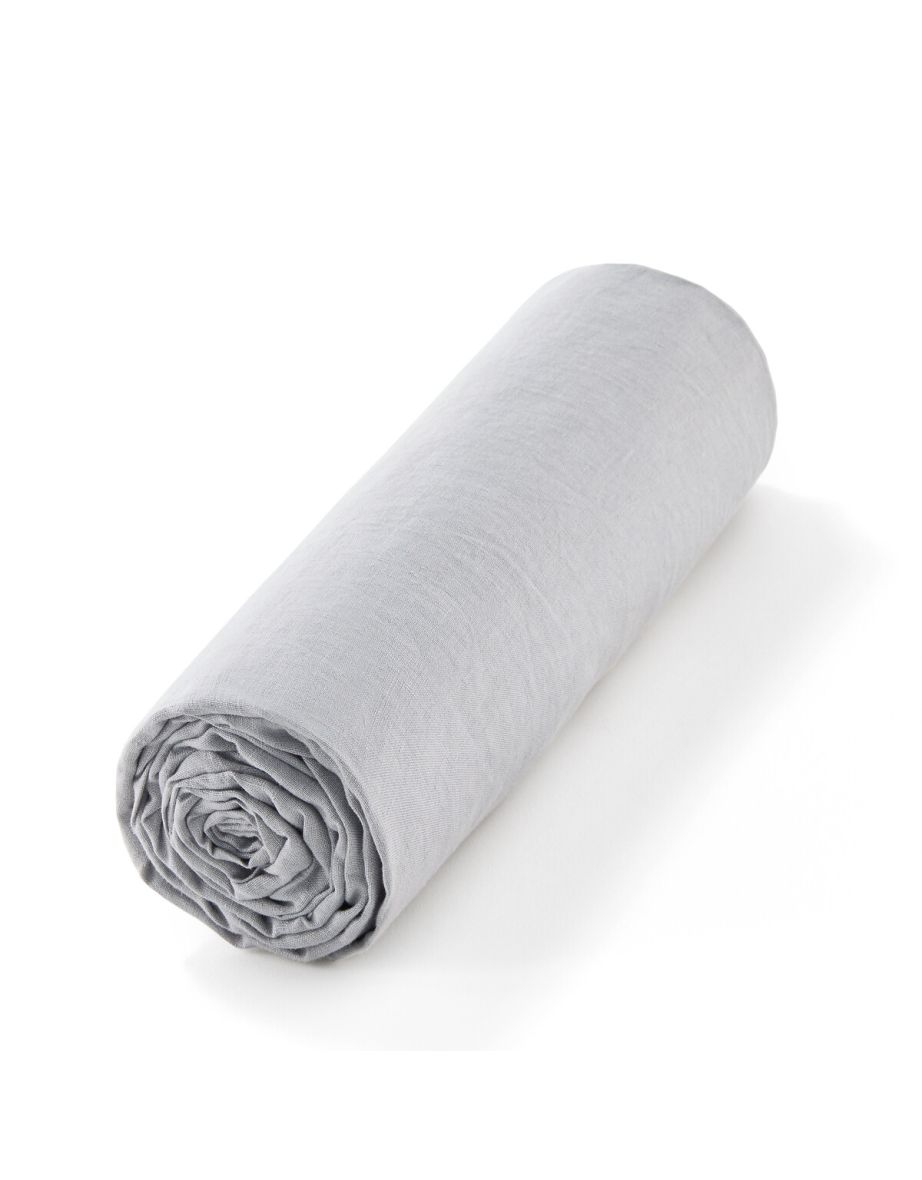 Elina Washed Linen Fitted Sheet for Deep Mattresses - 1