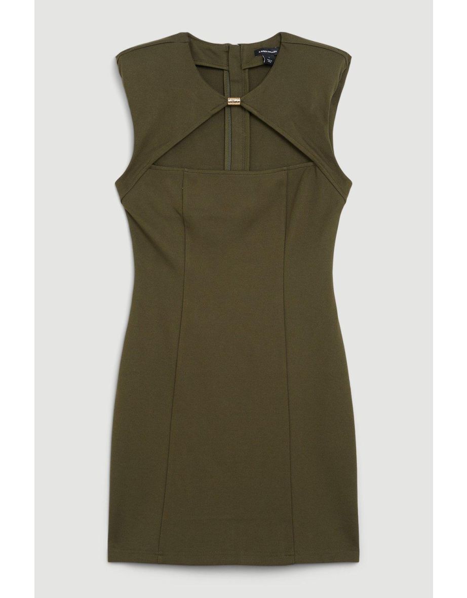 Ponte Cut Out Detail Mini Dress - 3