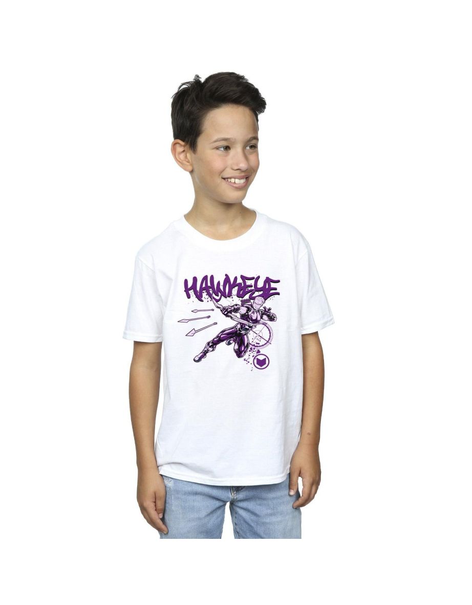 Marvel Boys Hawkeye Shoots T-Shirt - White