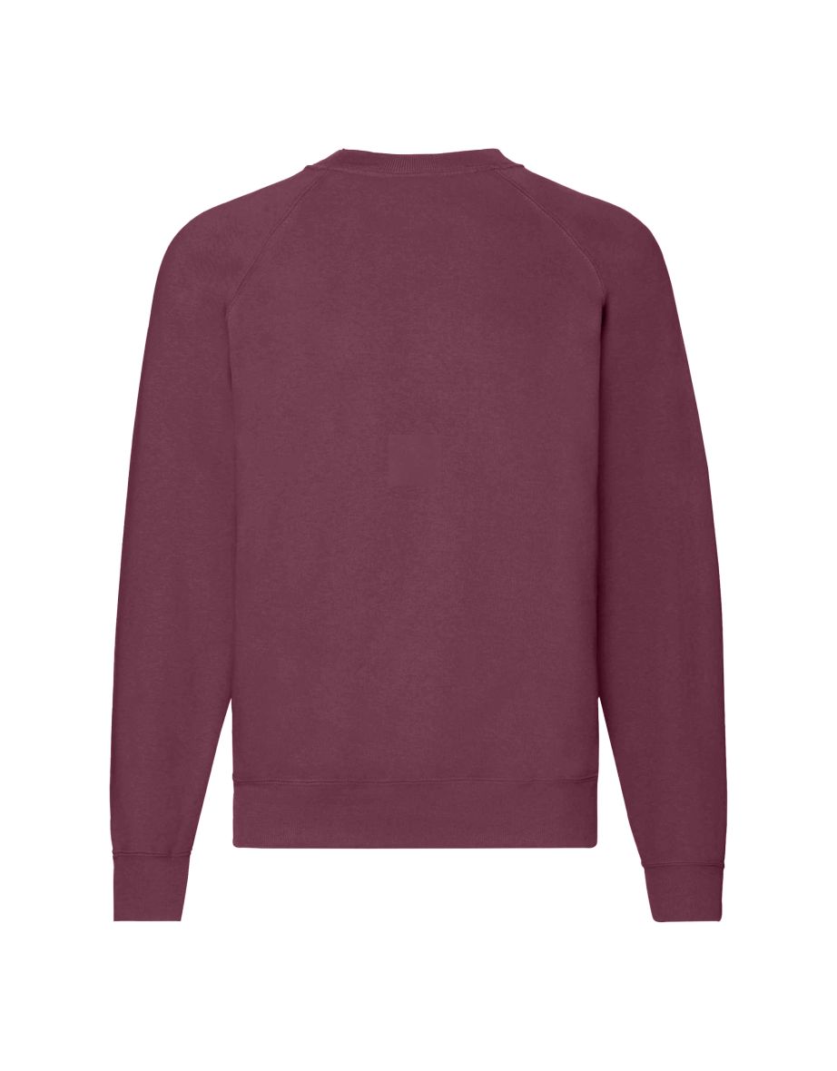 Fruit Of The Loom Mens Classic 80/20 Raglan Sweatshirt - Burgundy - 1