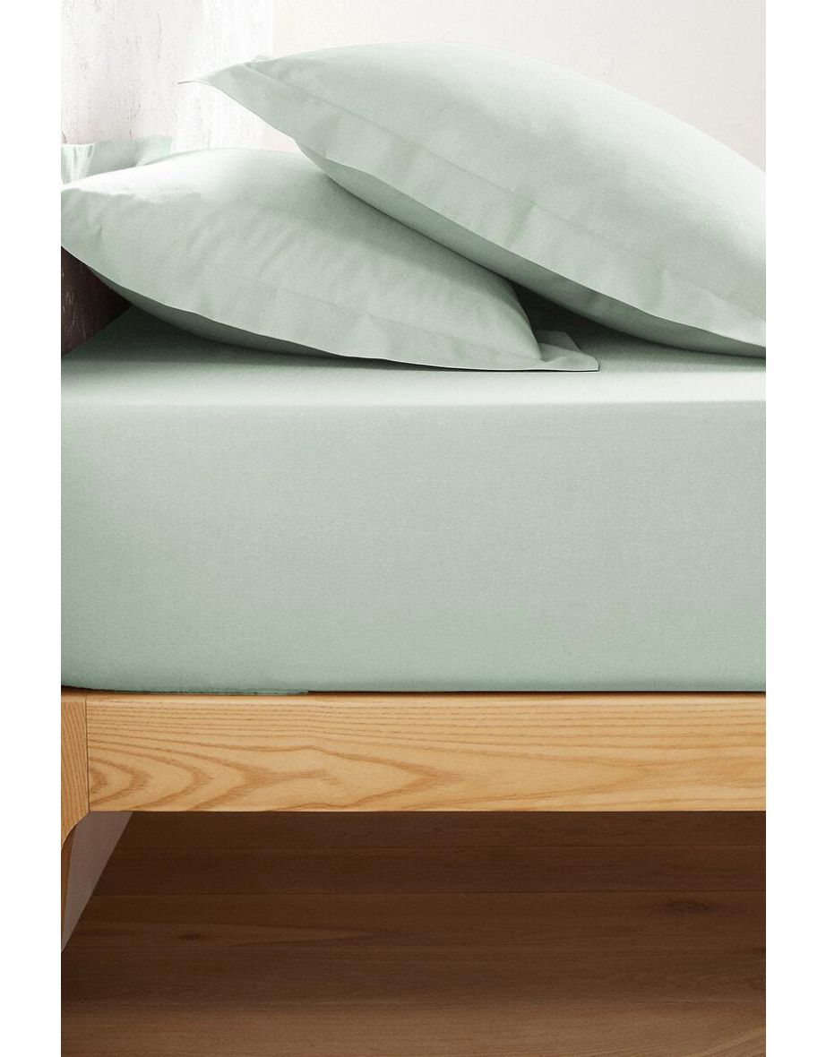 Scenario Plain 100% Cotton Fitted Sheet for Deep Mattresses