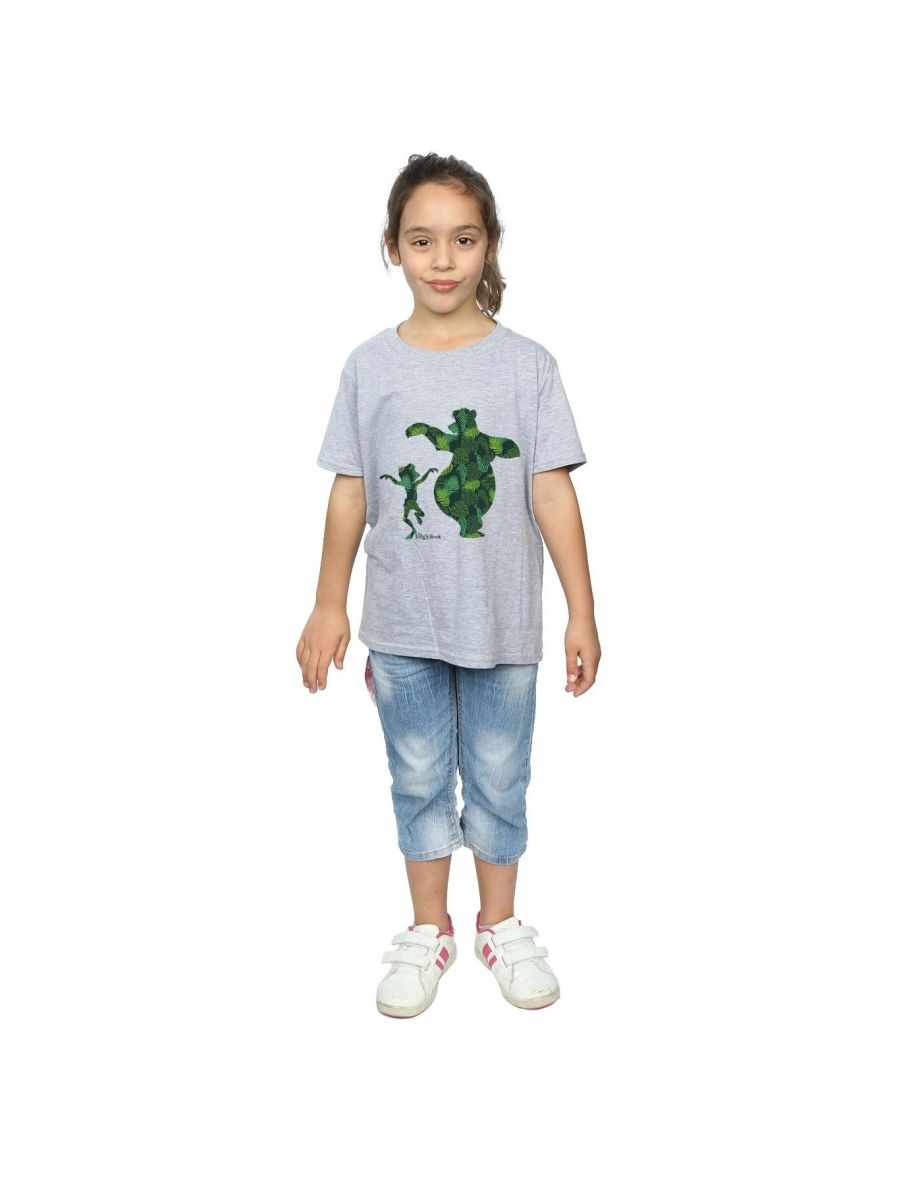 Jungle Book Girls Mowgli And Baloo Dance Cotton T-Shirt - Sports Grey - 3
