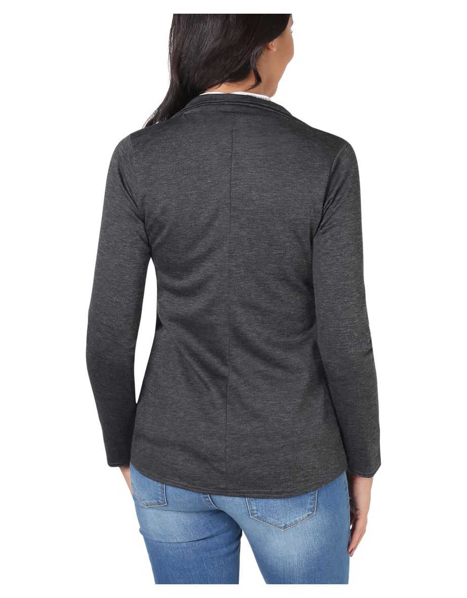 Tailored One Button Work Blazer - 1