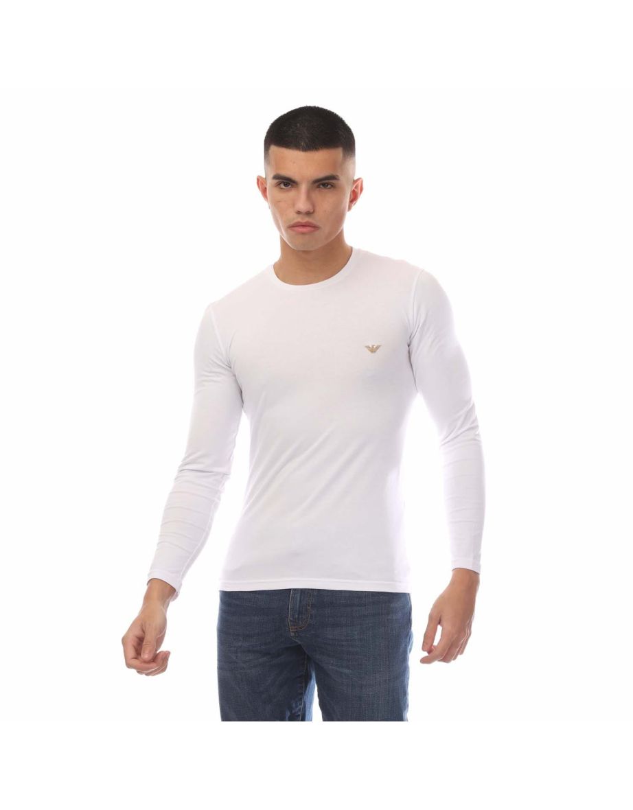 Men's Emporio Armani Long Sleeve T-Shirt in White