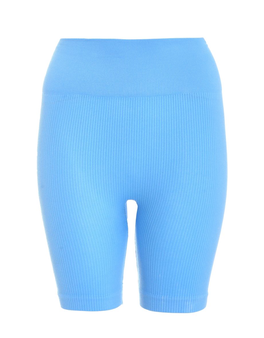 Quiz Blue Ribbed Cycling Shorts - 5