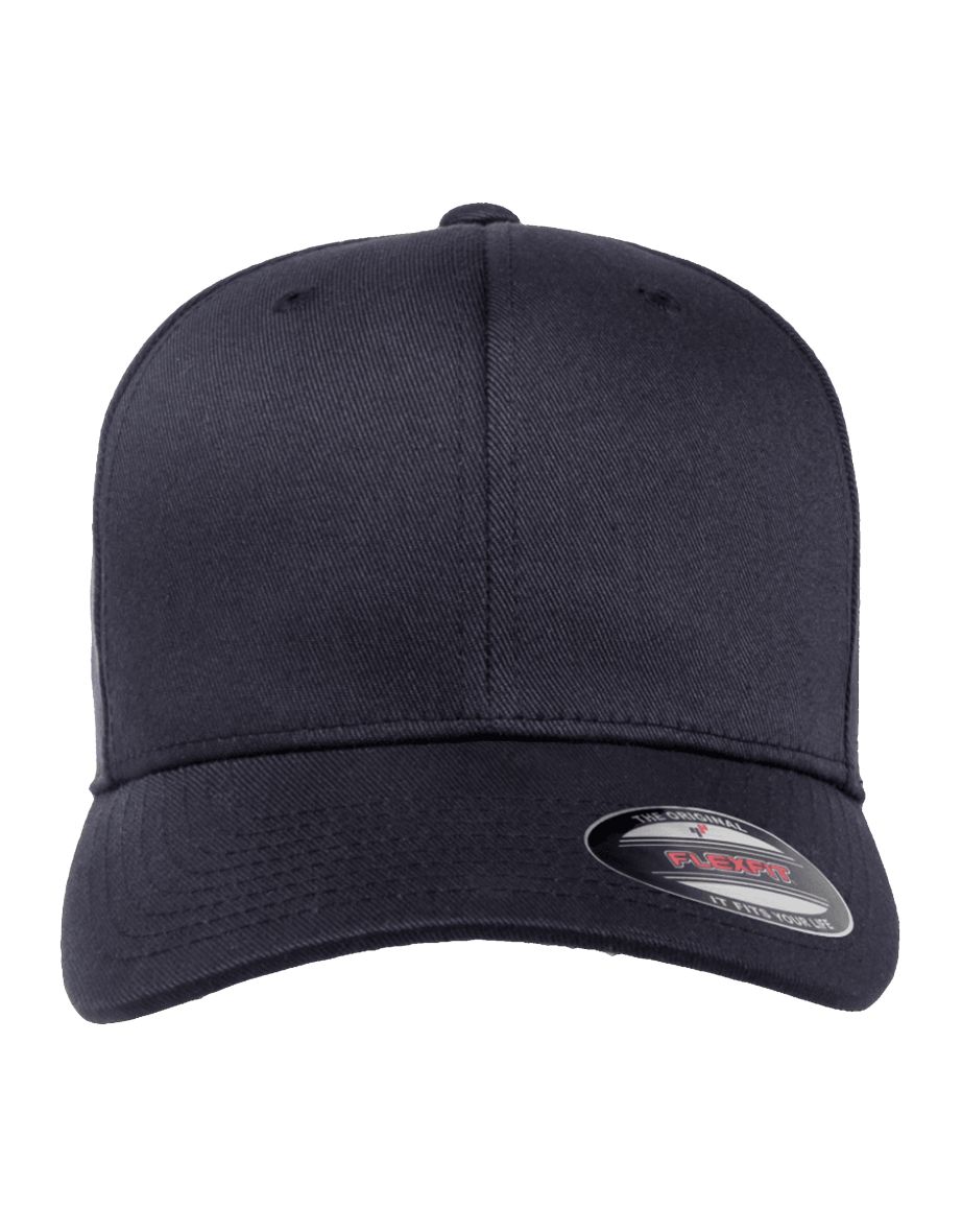 Yupoong Mens Flexfit Fitted Baseball Cap - Dark Navy/Dark Navy - 2