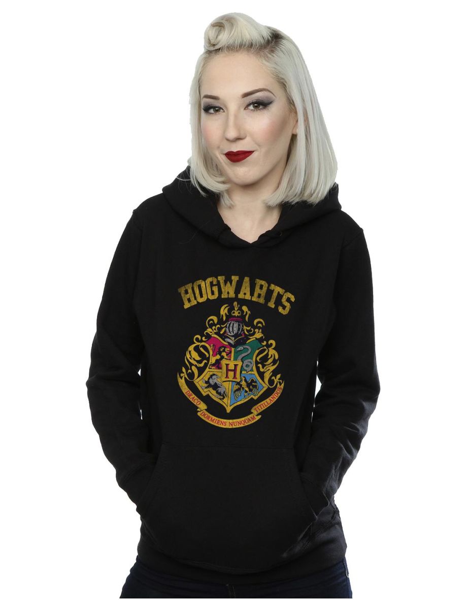 Shop Harry Potter Womens Ladies Hogwarts Varsity Hoodie Black Online in Oman VogaCloset