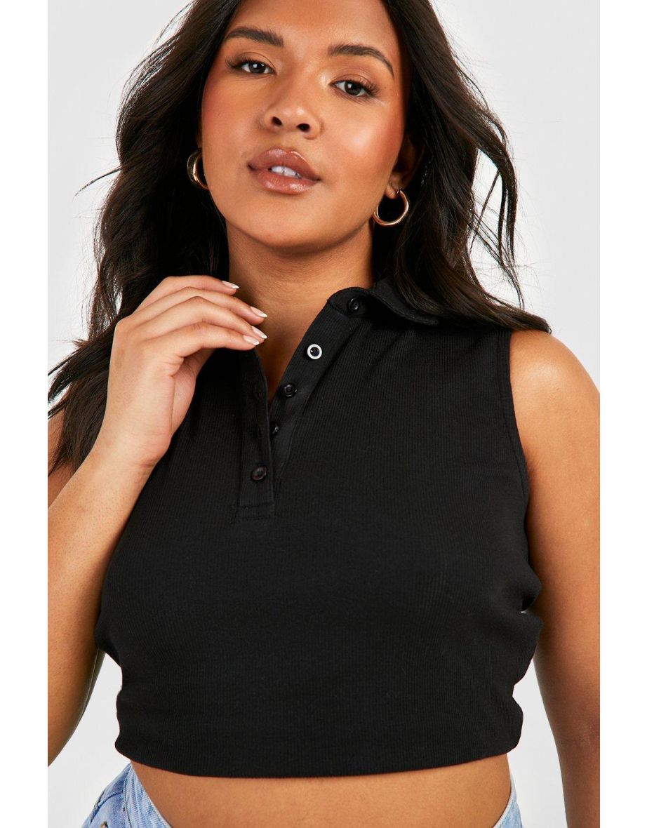 Plus size shop sleeveless polo