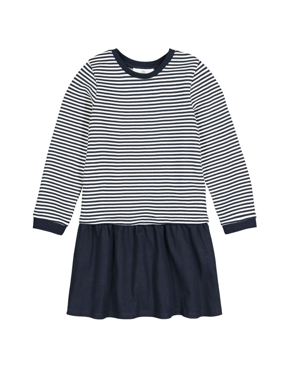 Cotton Mix 2-in-1 Breton Dress - 1