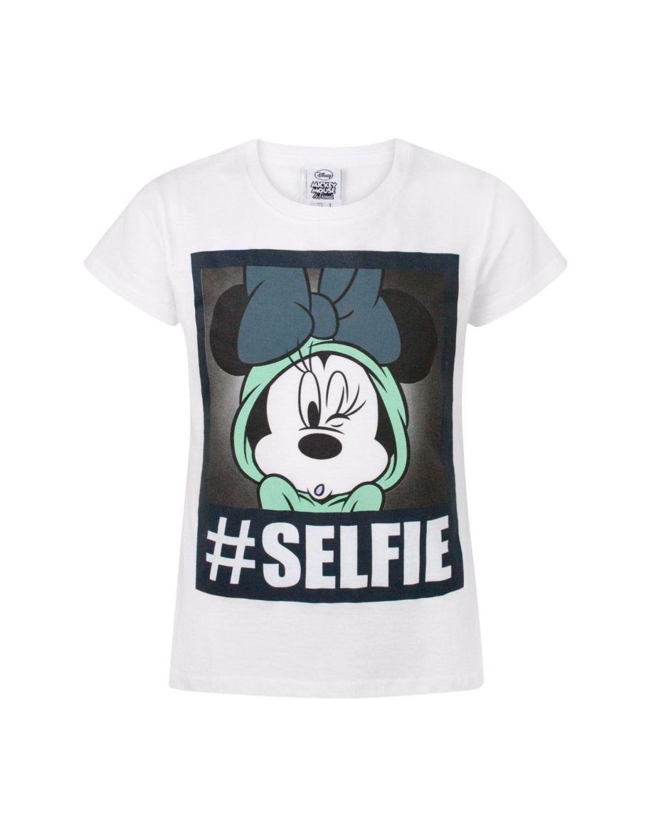 Disney Childrens/Kids Selfie Minnie Mouse T-Shirt - White