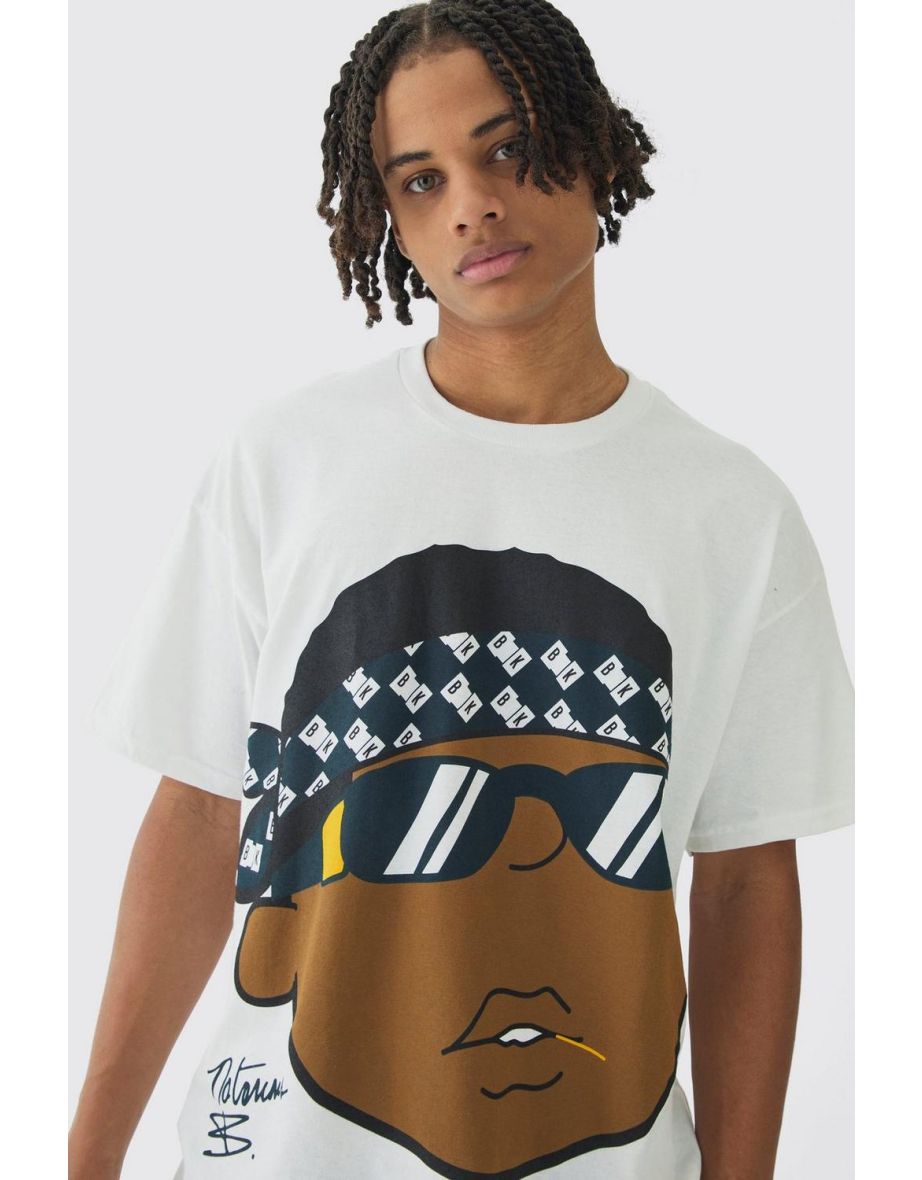 Oversized Biggie Cartoon License T-Shirt - white - 2