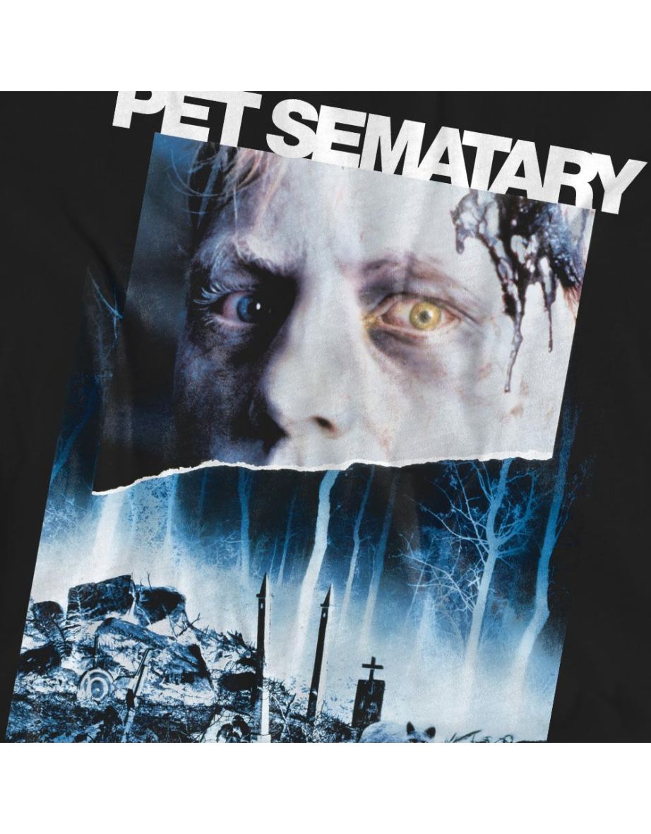 Pet Sematary Unisex Adult Poster T-Shirt - Black - 3