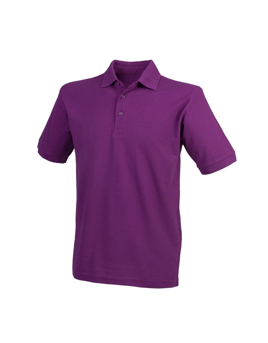 Henbury Mens Polycotton Heavy Polo Shirt - Magenta