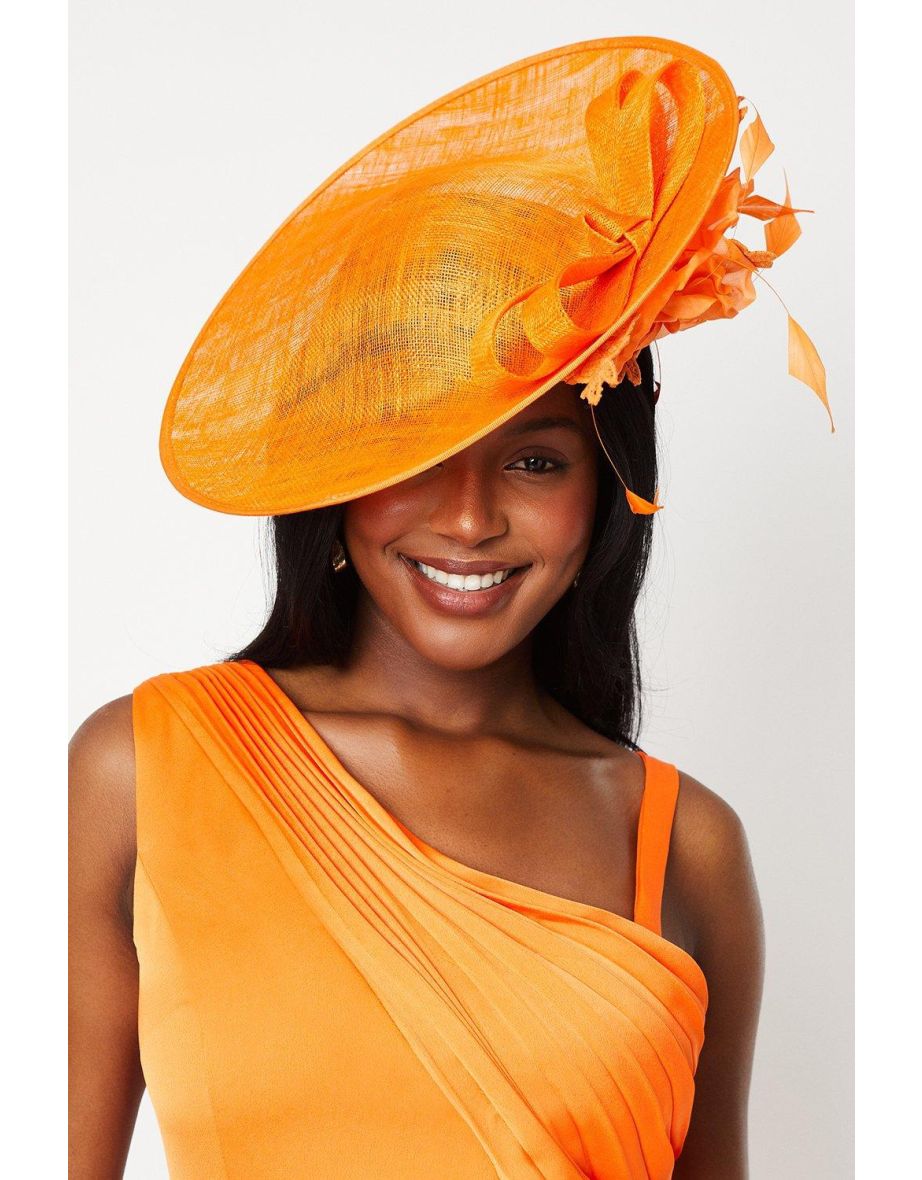 Lisa Tan Flower Lace And Bow Side Detail Fascinator