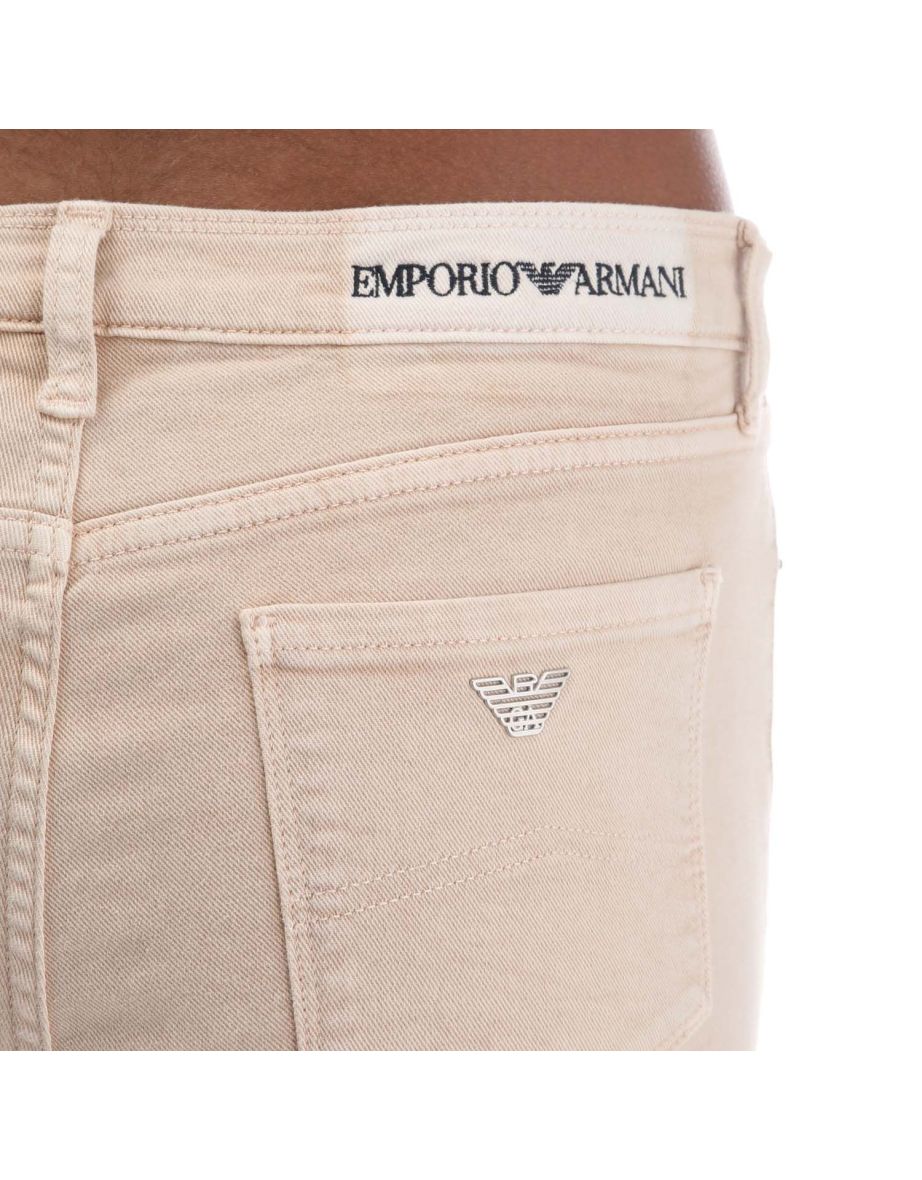 Women's Emporio Armani J20 Skinny-Fit Jeans in Cream - 3