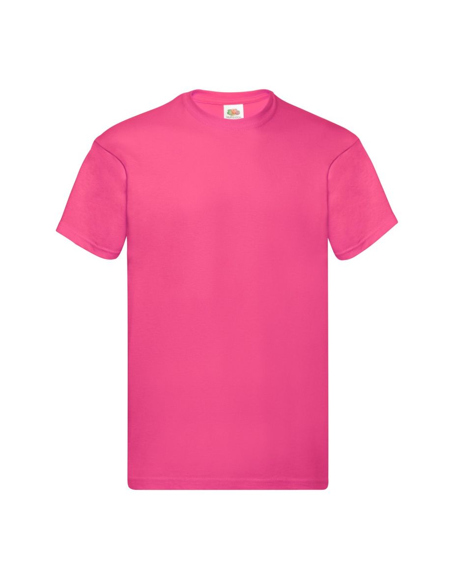 Fruit of the Loom Mens Original T-Shirt - Fuchsia