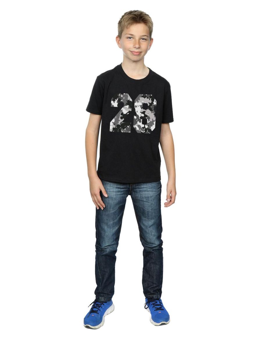 Disney Boys Mickey Mouse Pattern 28 T-Shirt - Black - 3