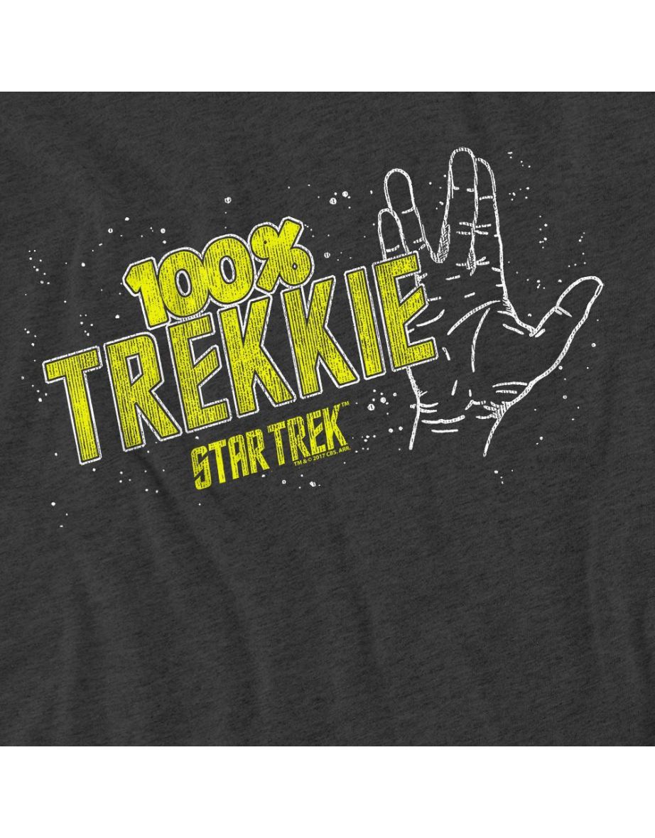 Star Trek Unisex Adult Trekkie T-Shirt - Charcoal - 3