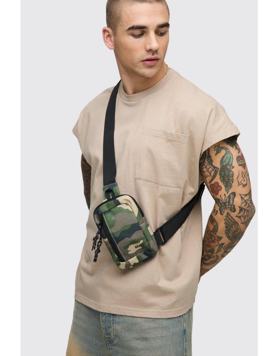MAN Camo Cross Body Bag - camo
