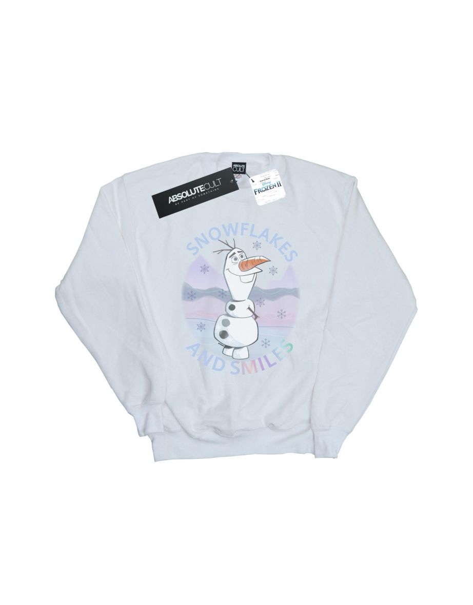 Disney Boys Frozen 2 Olaf Snowflakes And Smiles Sweatshirt - White