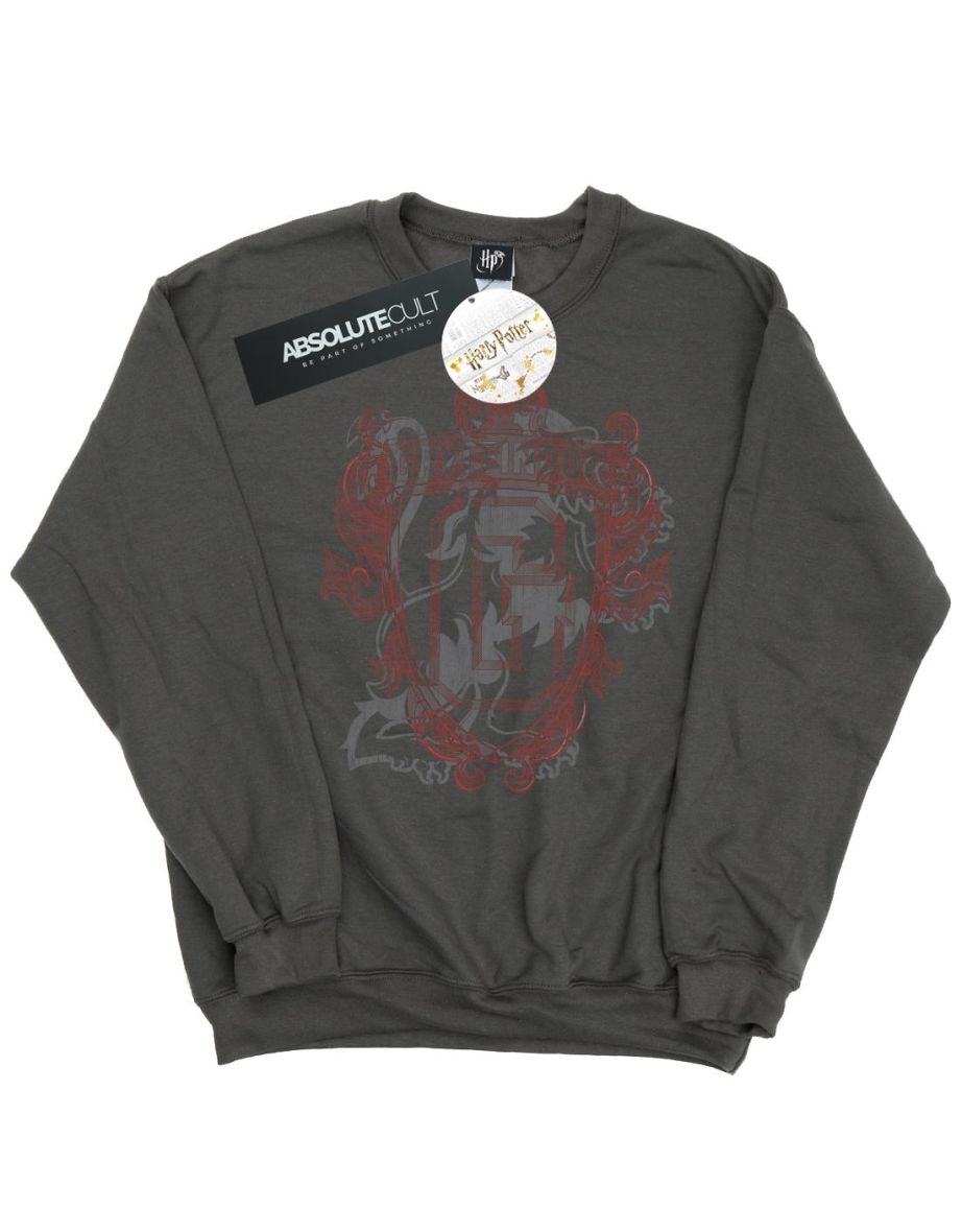 Harry Potter Girls Gryffindor Lion Crest Sweatshirt - Charcoal