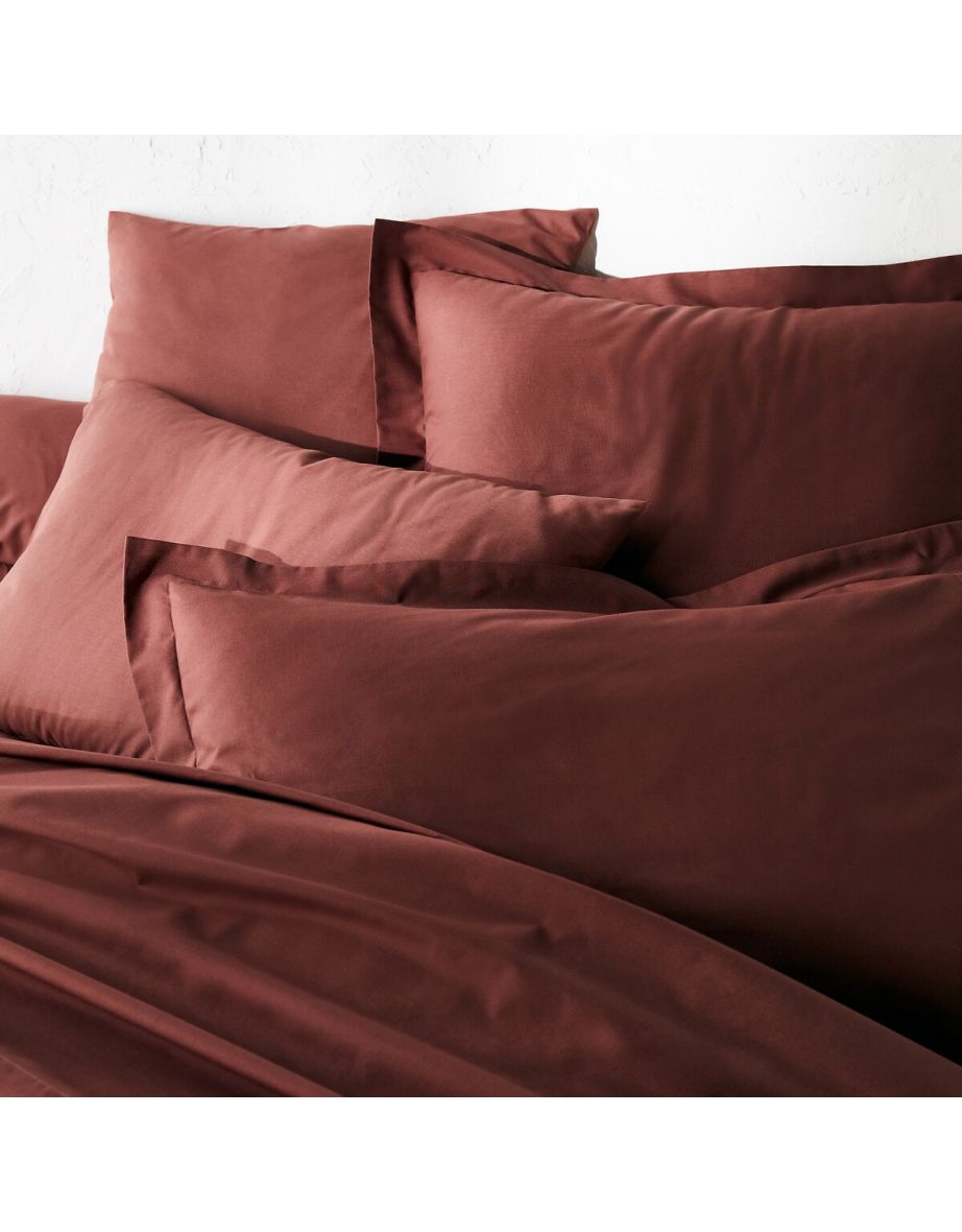 Scenario Plain Polycotton Bolster Pillowcase - 3