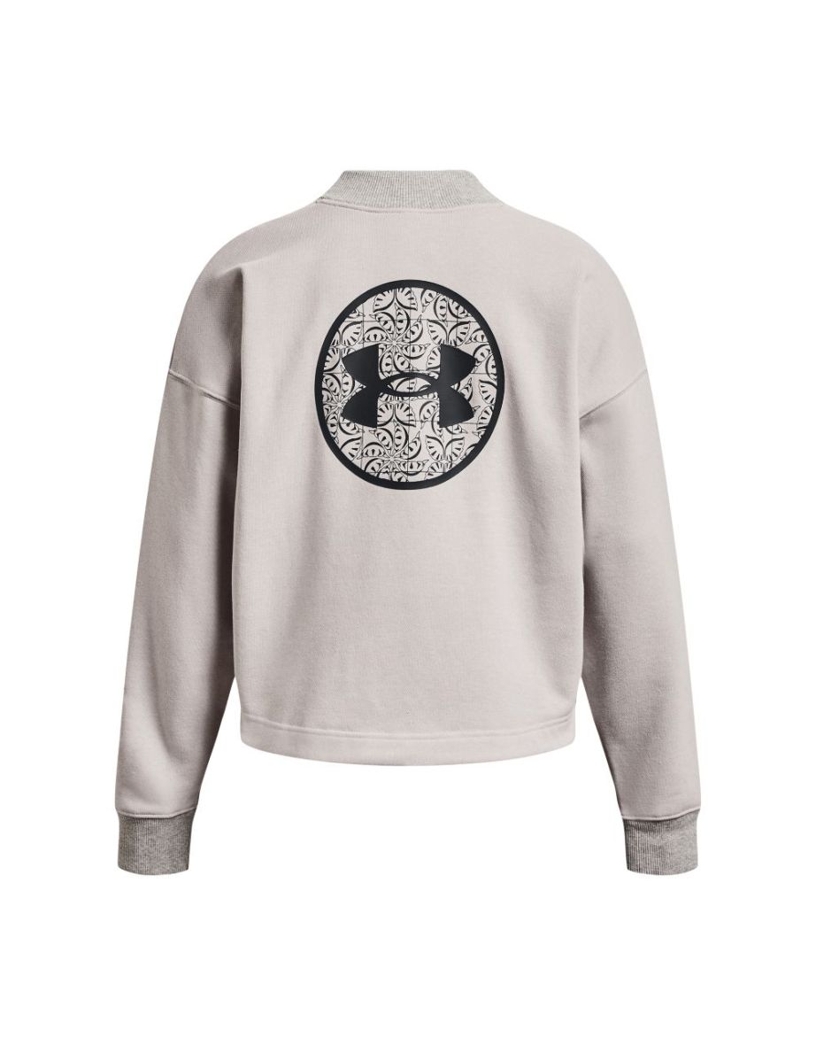Women's Under Armour UA Terry LNY Crew Sweatshirt in Grey - 1
