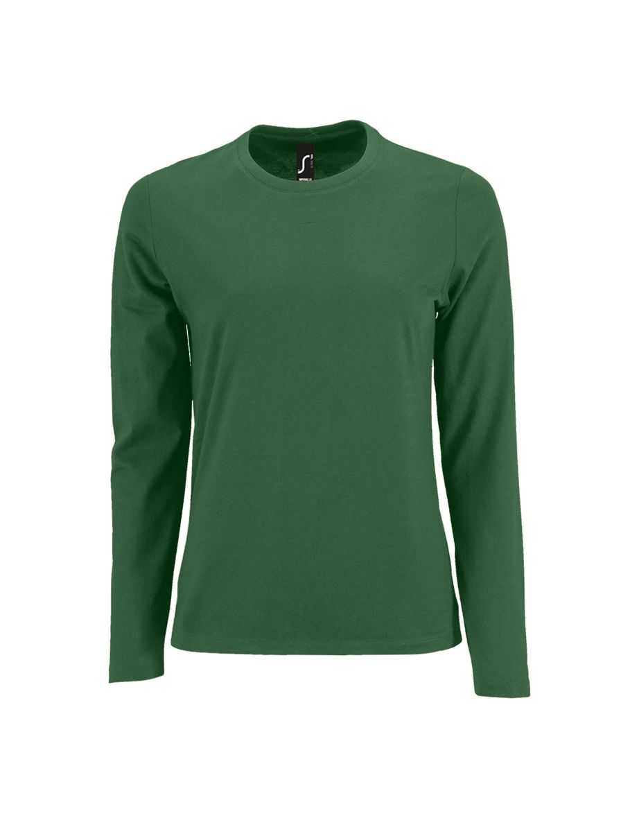 SOLS Womens/Ladies Imperial Long Sleeve T-Shirt - Bottle Green