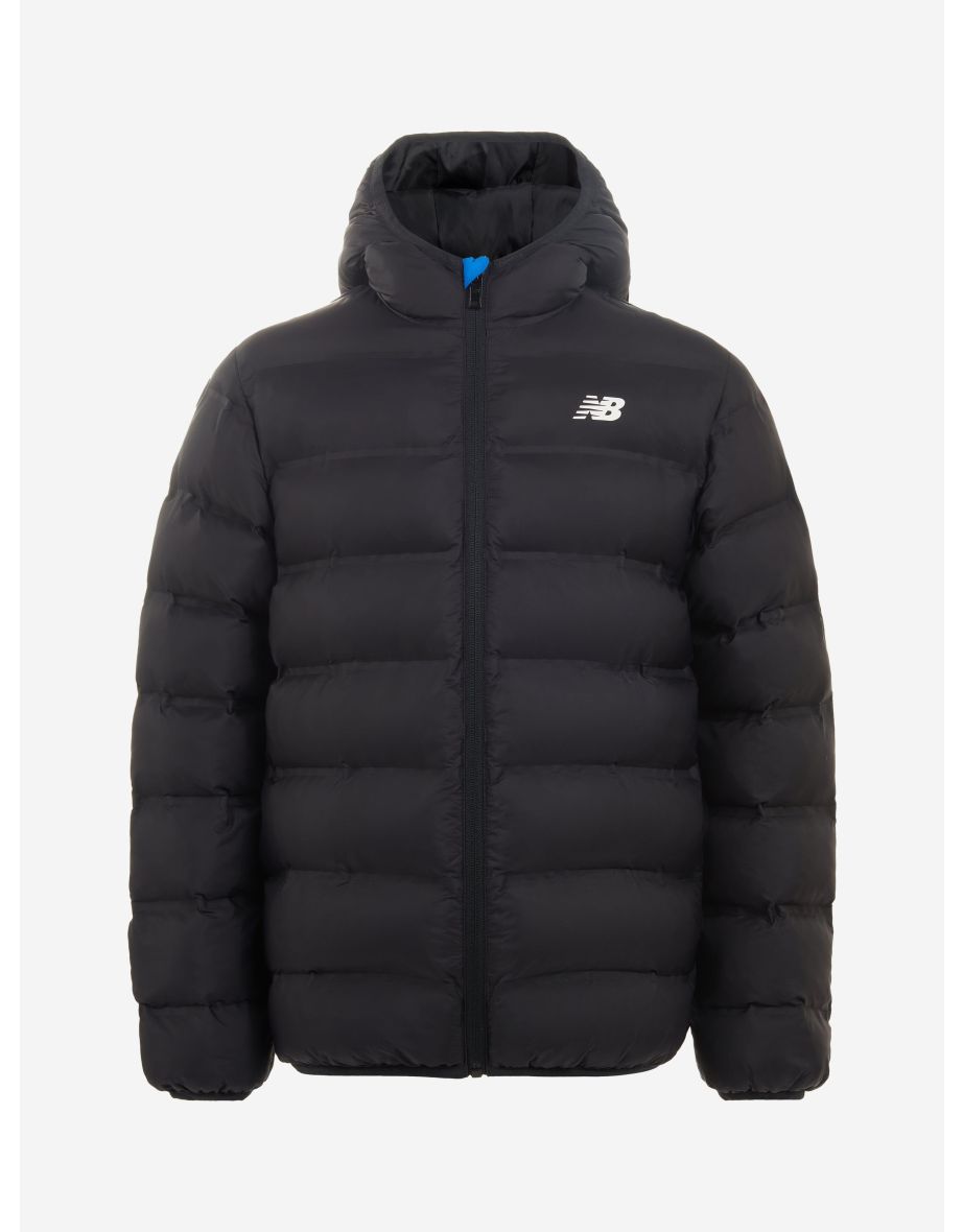 New Balance Boys Bond Quilted Jacket in Black