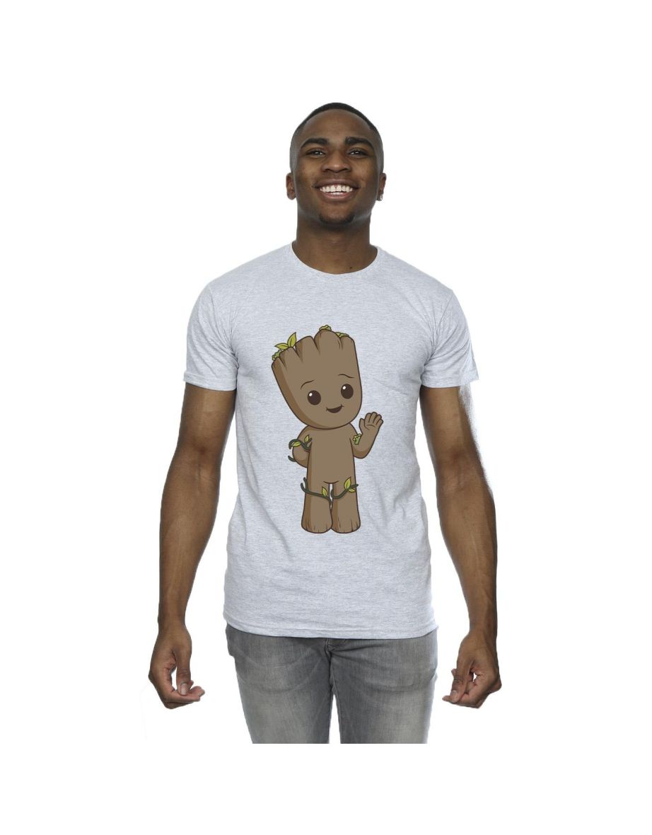 Marvel Mens I Am Groot Cute Groot T-Shirt - Sports Grey