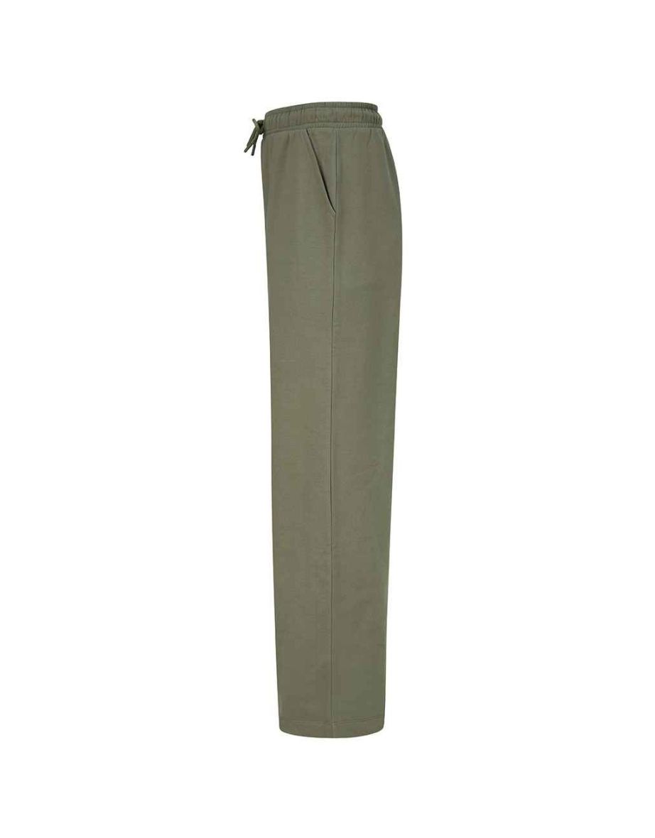 SF Womens/Ladies Sustainable Wide Leg Jogging Bottoms - Khaki - 2